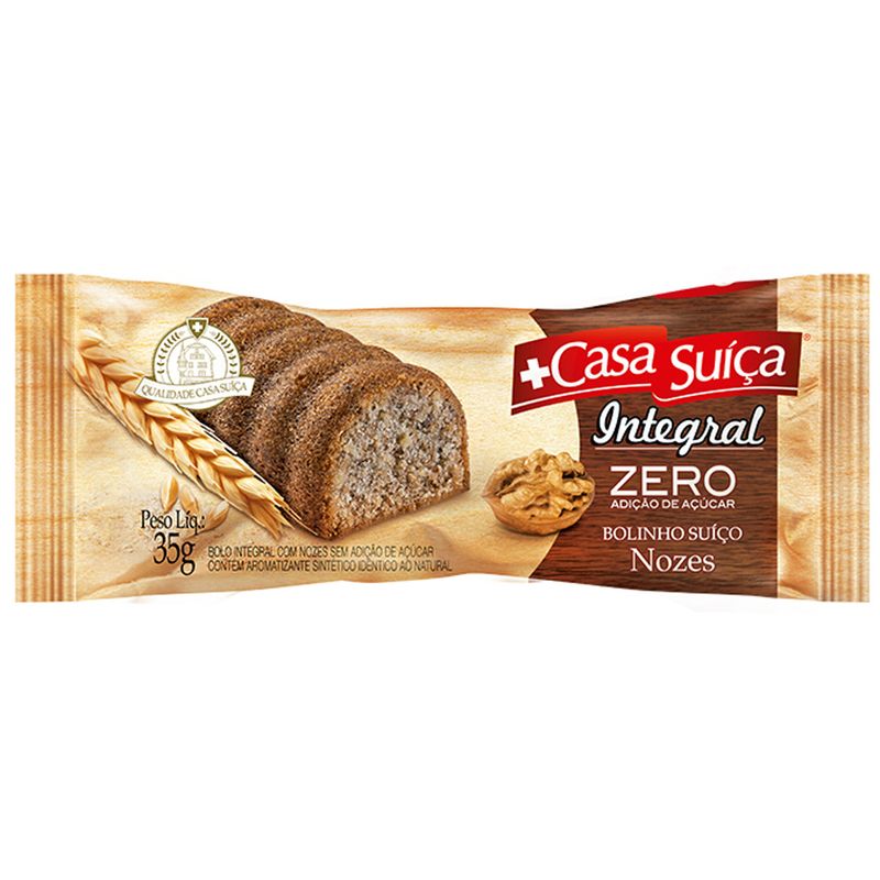 Bolinho Casa Suiça integral zero de nozes 35g (7897173098872)