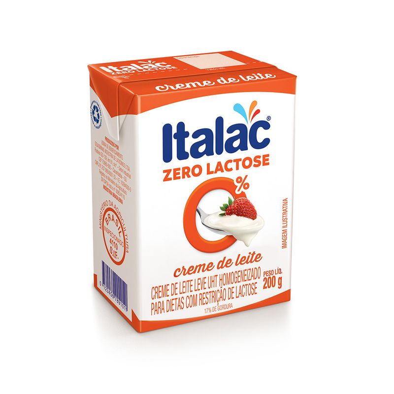 Creme De Leite Italac Sem Lactose 200g (7898080641557)
