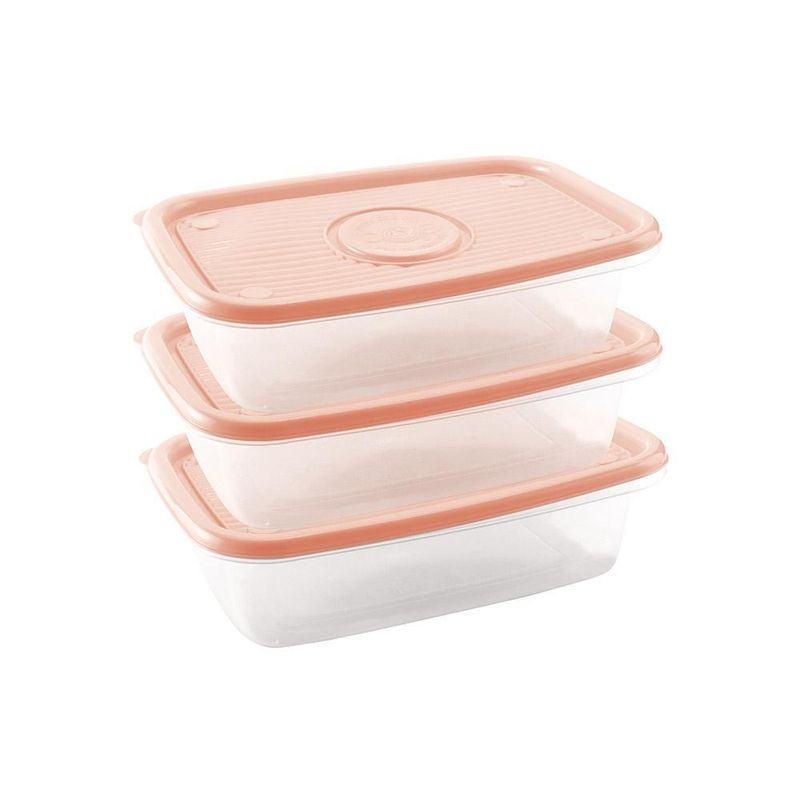 Pote Plástico Plasútil Retangulo Rosa 3 Unidades (7899808894521)
