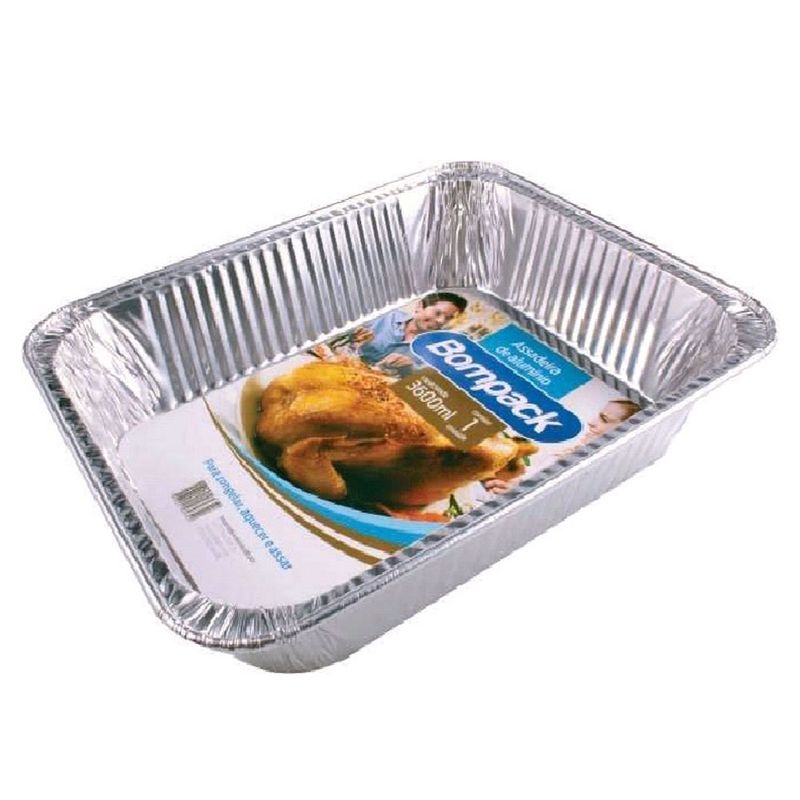 Forma Descartável Alumínio Bompak 36l Retangular (7908026000642)