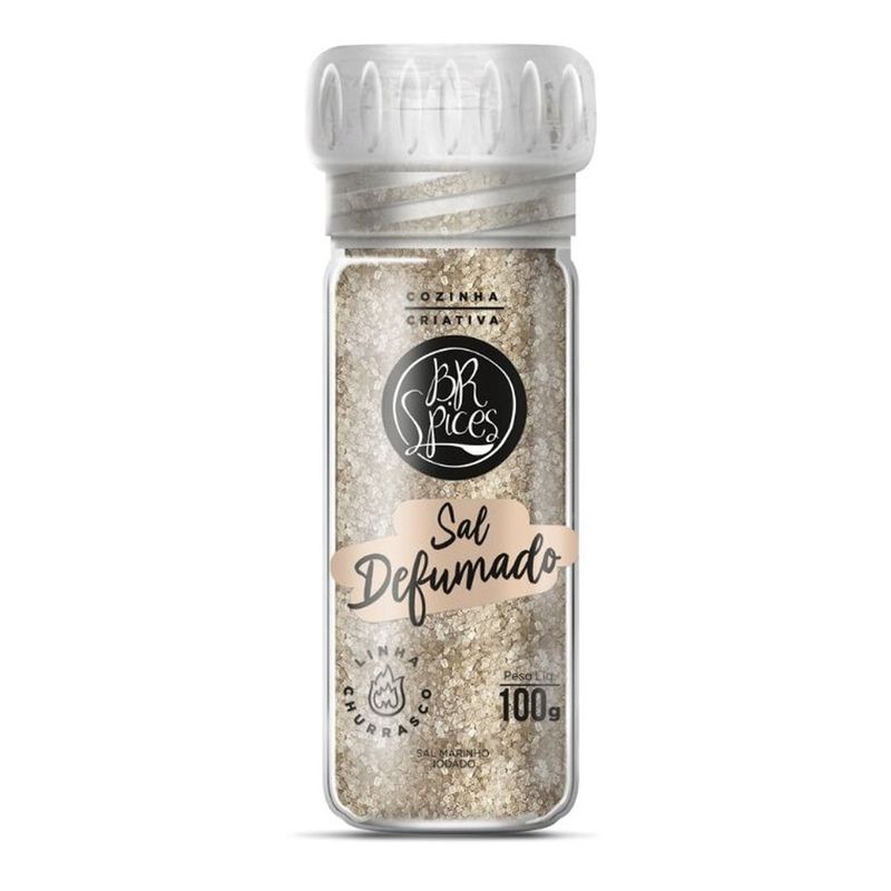 Sal Marinho Defumado Br Spices Com Moedor 100g (7898635643838)