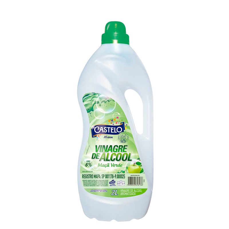 Vinagre De Álcool Castelo Aromatizado Maçã Verde 2l (7898922618136)