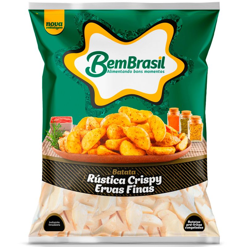 Batata Congelada Bem Brasil 1,05kg Rústica Ervas Finas (7898921567916)