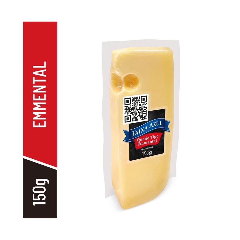 Queijo Emmental Fracionado Faixa Azul 150g (7891999008398)