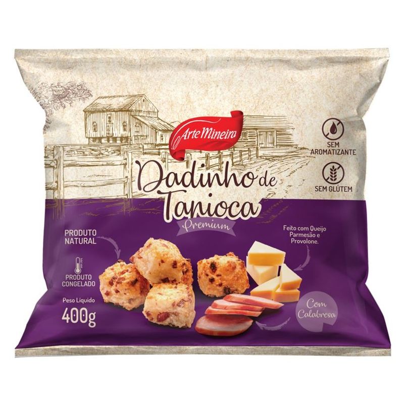 Dadinho Tapioca Arte Mineira 400g Calabresa (7897712903032)