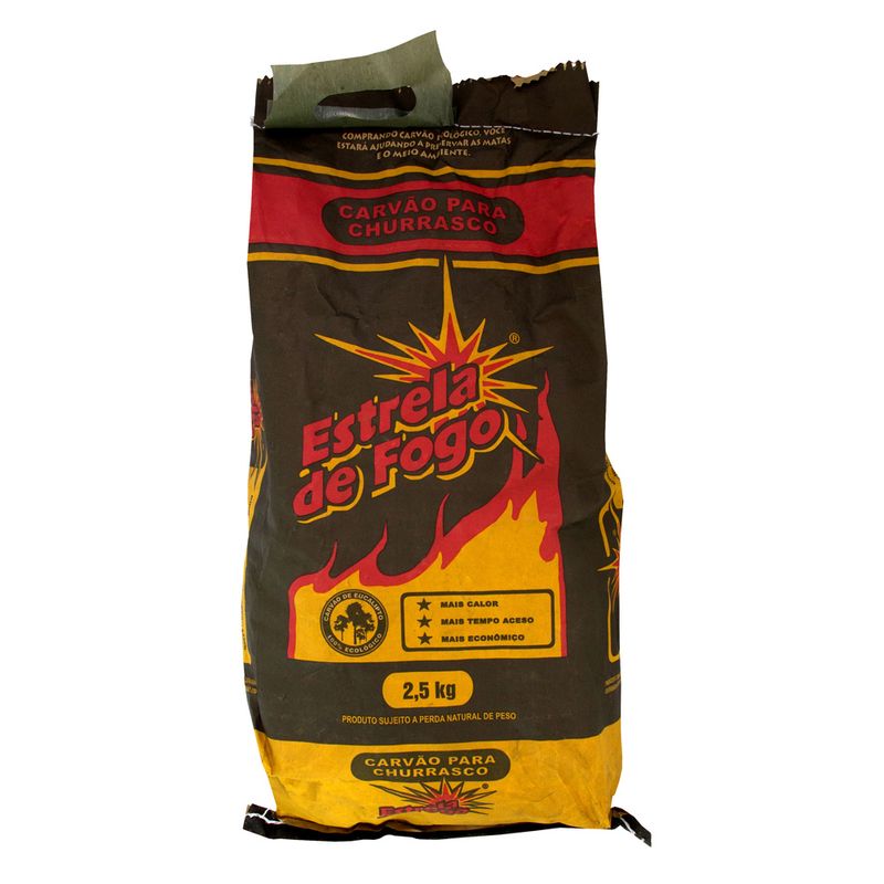 Carvão Estrela De Fogo 25kg (7898901501015)
