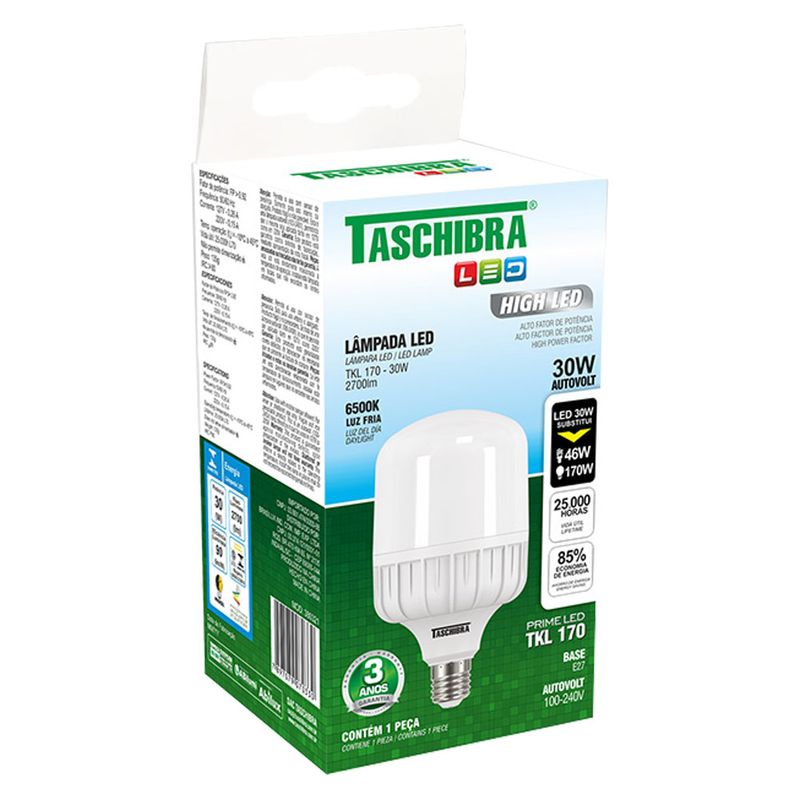 Lâmpada Led Taschibra High TKL 170 30w 6500k (7897079070330)