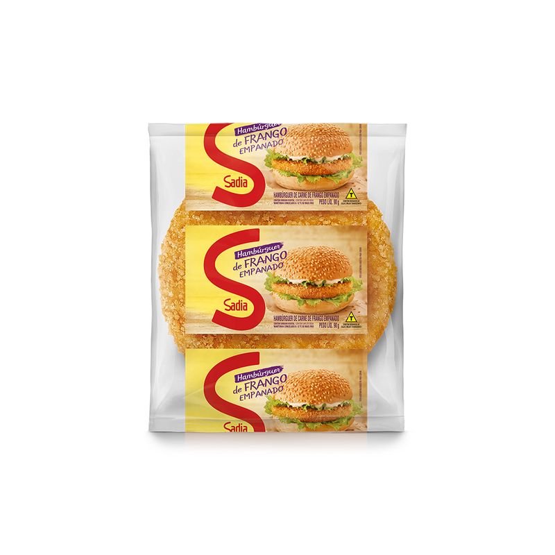Hamburguer Sadia 90g Frango Empanado (7891515553845)