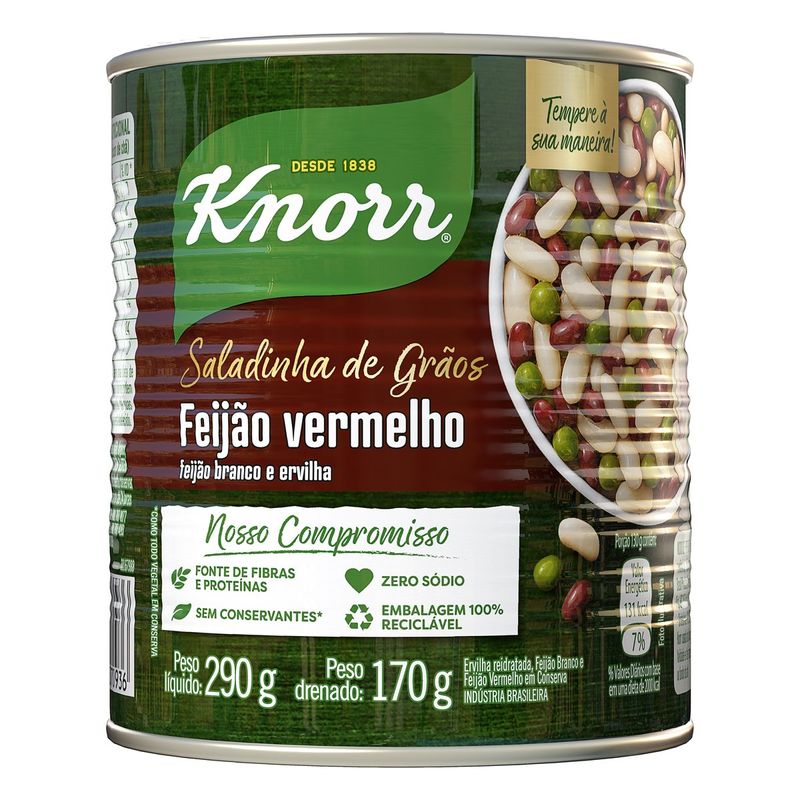 Feijão Vermelho Pronto Knorr Lata 170G (7891150070936)