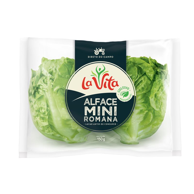 Alface Romana Baby La Vita Bandeja 150g (7898904845628)