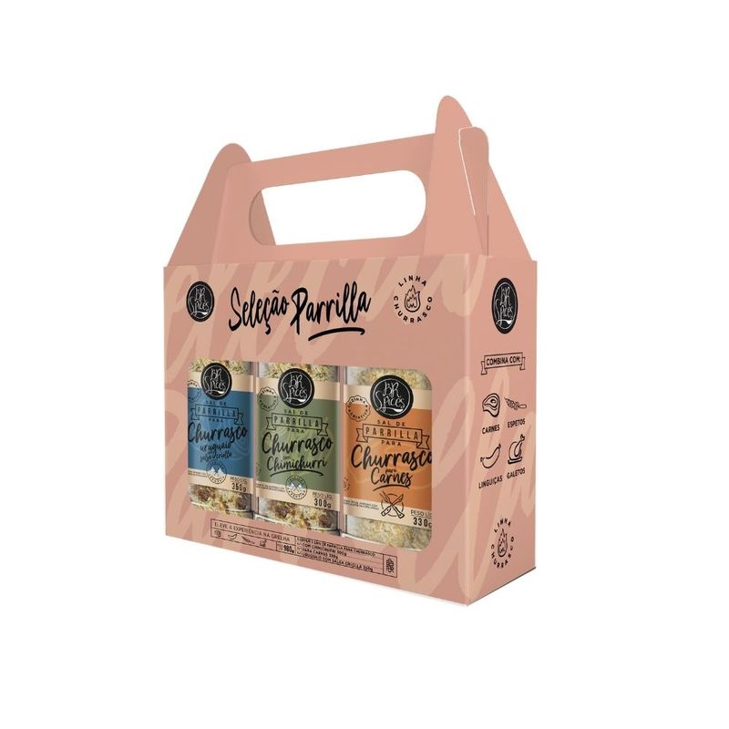 Seleção Parrilla Br Spices Com 3 Sais Para Churrasco 980g (7898635644002)