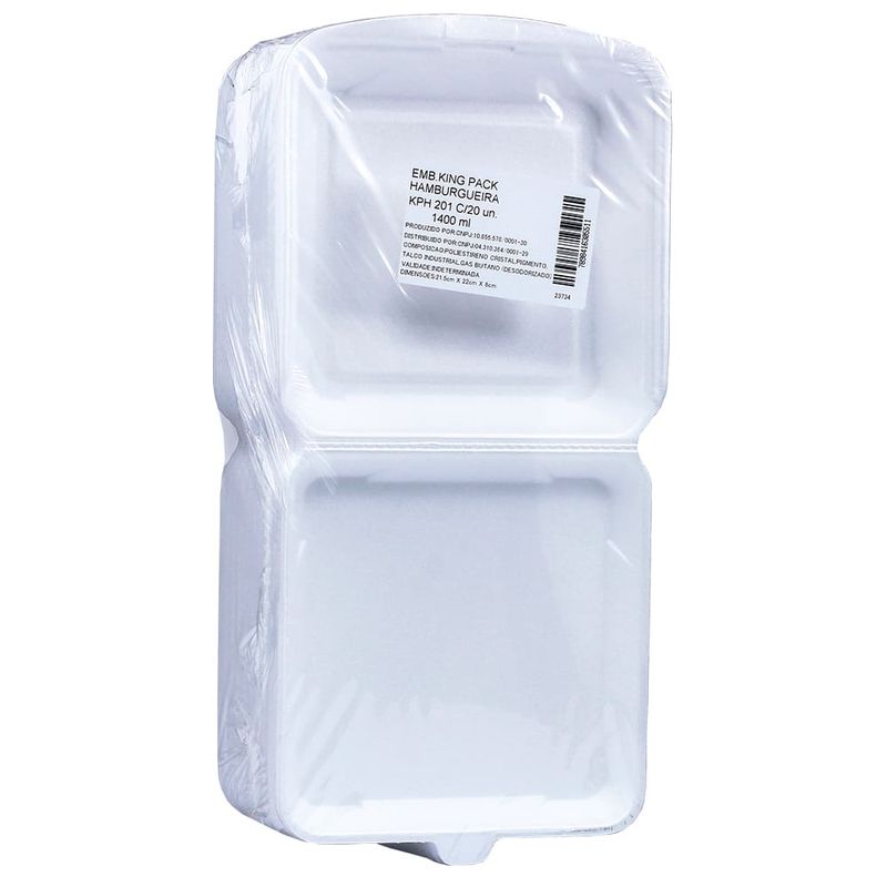 Embalagem Hamburgueira King Pack 1.400ml C/20 (7898416305511)