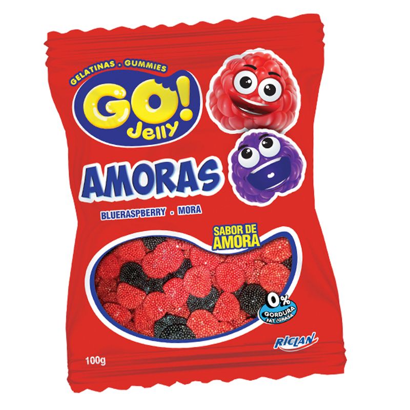 Bala Gelatina Go Jelly 100g Amoras (7891151034876)