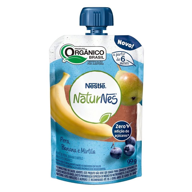 Papinha Nestlé Naturnes Pera Banana Mirtilo 99g (7501058649706)