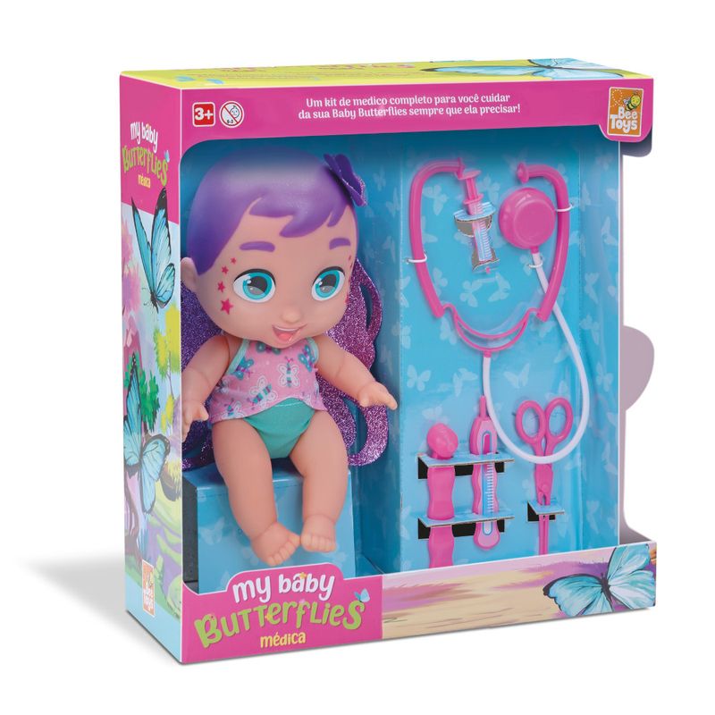 Boneca My Baby Butterflies Medica Bee (7898447977626)