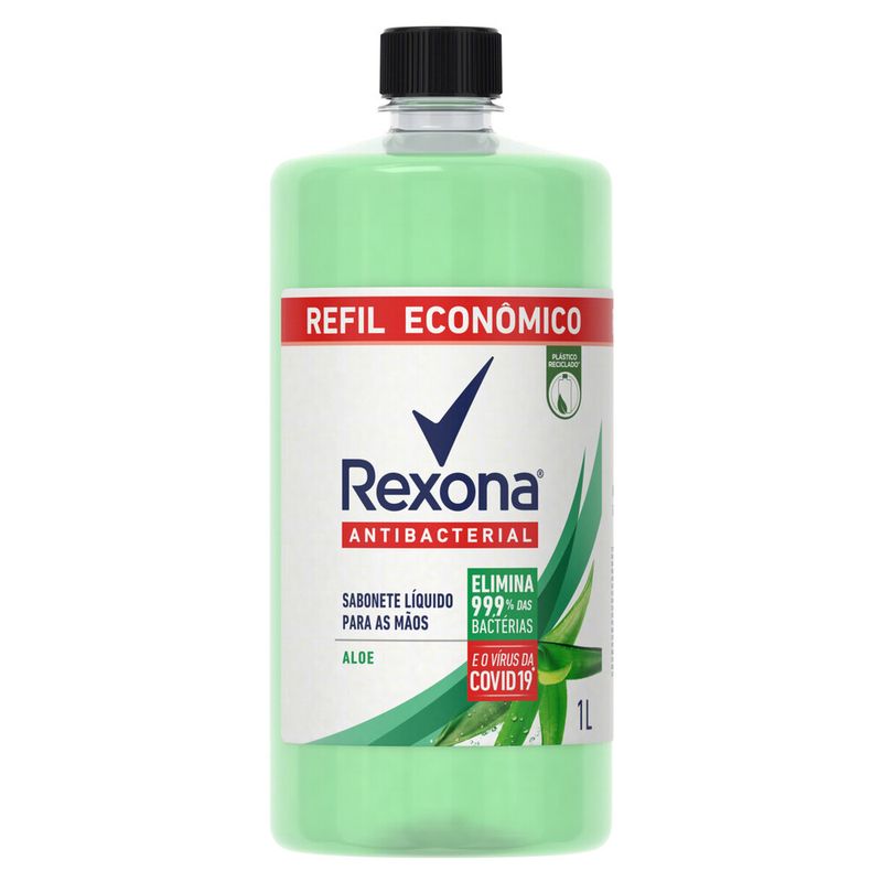 Sabonete Líquido Antibacterial Mãos Rexona Aloe 1l Refil (7891150084193)