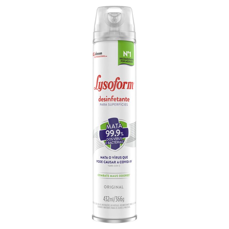 Desinfetante Lysoform 432ml Aerosol Original (7894650007105)