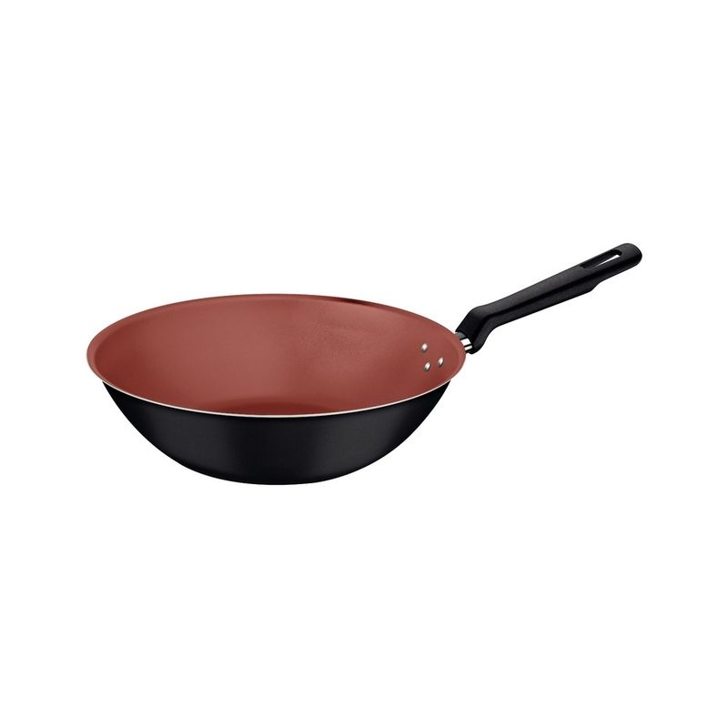 Panela Antiaderente Tramontina Loreto Wok Preto 28cm (7891112308534)