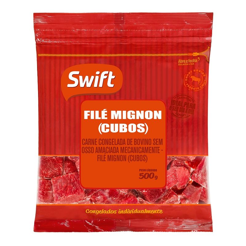 Carne Bovina Filé Mignon Swift 500g Cubos (7899567228476)