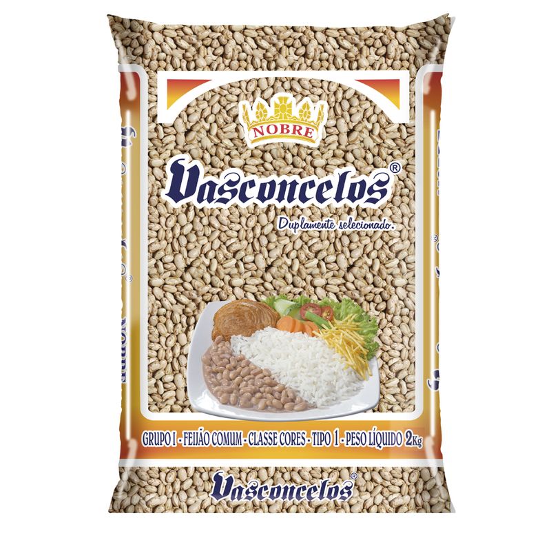 Feijão carioca Vasconcelos 2kg (7898949924203)