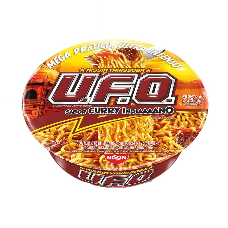Macarrão Instantâneo UFO Curry Indiano 98g (7891079013854)
