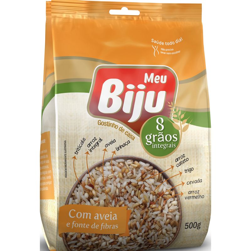 ARROZ INTEGRAL MEU BIJU 500G 8GRAOS AVEIA (7893500066545)