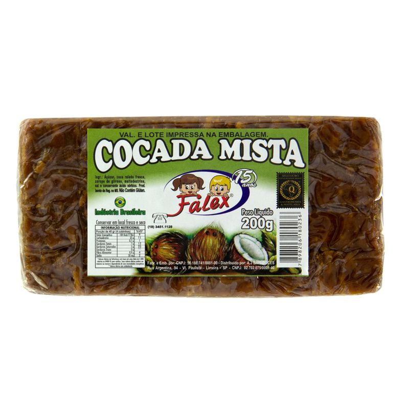 Cocada Falex 200g Mista (7898206180236)