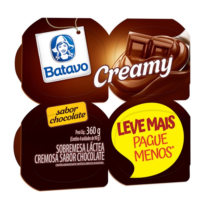 Sobremesa Creamy 360g Leve Mais Pague Menos Chocolate (7891097102813)