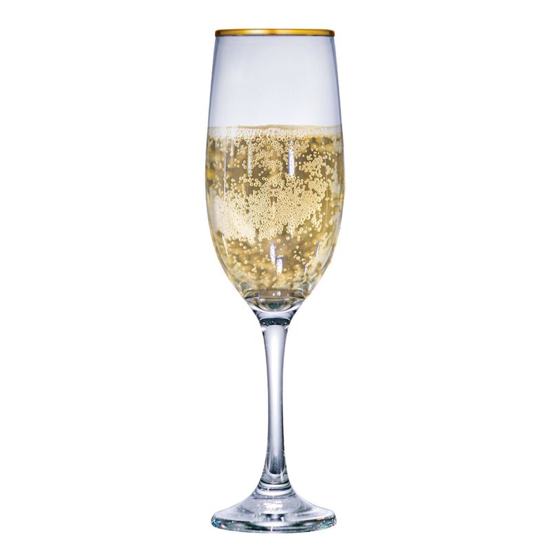 Taça Champagne One Filete Dourado (7908011008646)