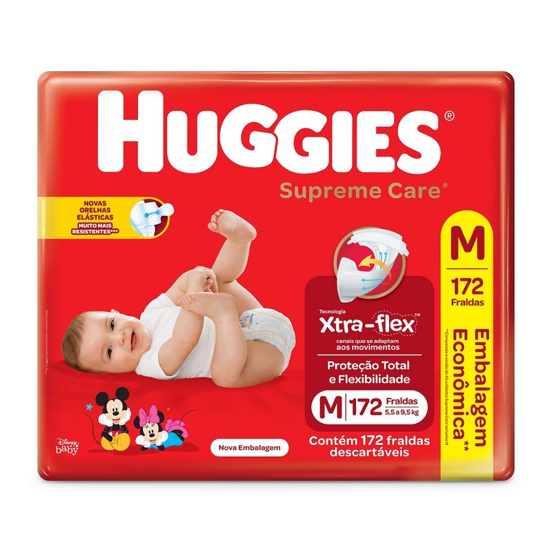 FRALDA-HUGGIES-SUPR-CARE-M-172UN