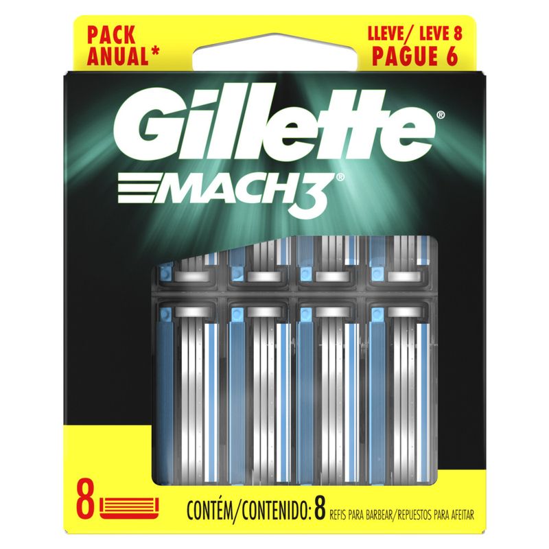 CARGA-BARB-GILLETTE-MACH3-REG-L8P6