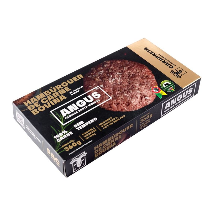Hamburguer Carapreta 360g Bovino Angus (7908267500482)