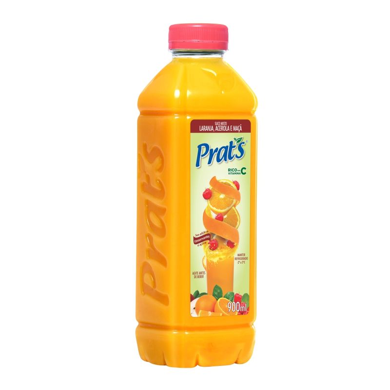 Suco Refrigerado Prats 900ml Laranja Acer Maca (7898953148619)