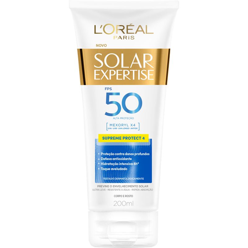 Protetor Solar Corporal L'Oréal Paris Solar Expertise Supreme Protect 4 FPS 50, 200ml (7899706135825)