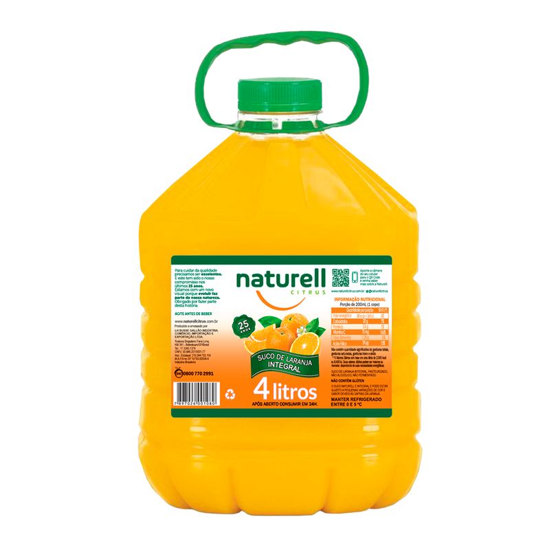 Suco Pronto Naturell Laranja 4L (7897026001080)