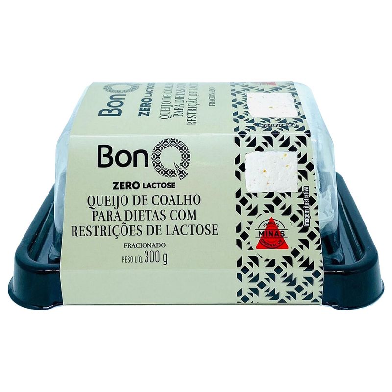 Queijo Coalho Bon Q Barra Zero Lactose 300g (7898958540647)