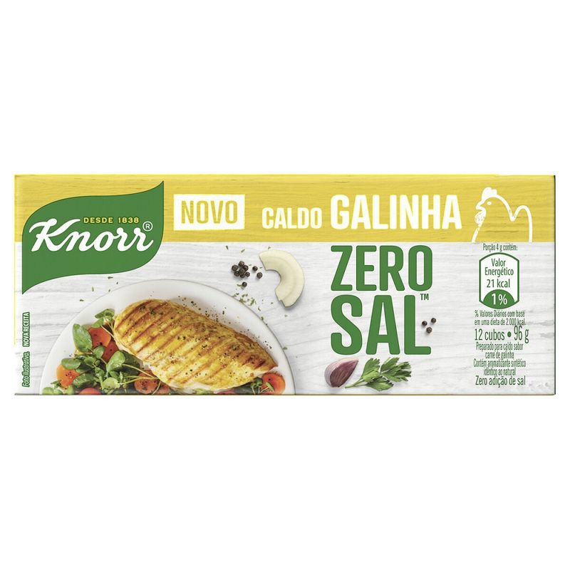 Caldo Em Tablete Knorr Zero Sal Galinha 96g (7891150084902)