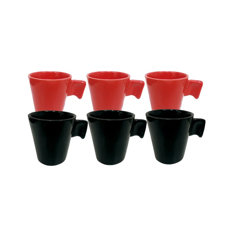 Jogo Xícara Café Cerâmica Class Home 80ml Com 6 Unidades (7899887405502)