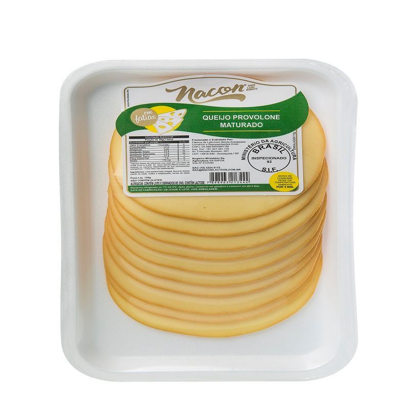 Queijo provolone fatiado Nacon 150g (7898963213444)