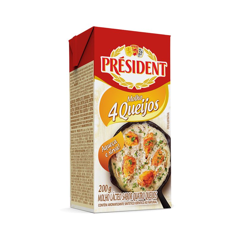 Molho Pronto Président 4 Queijos 200g (7891097104060)