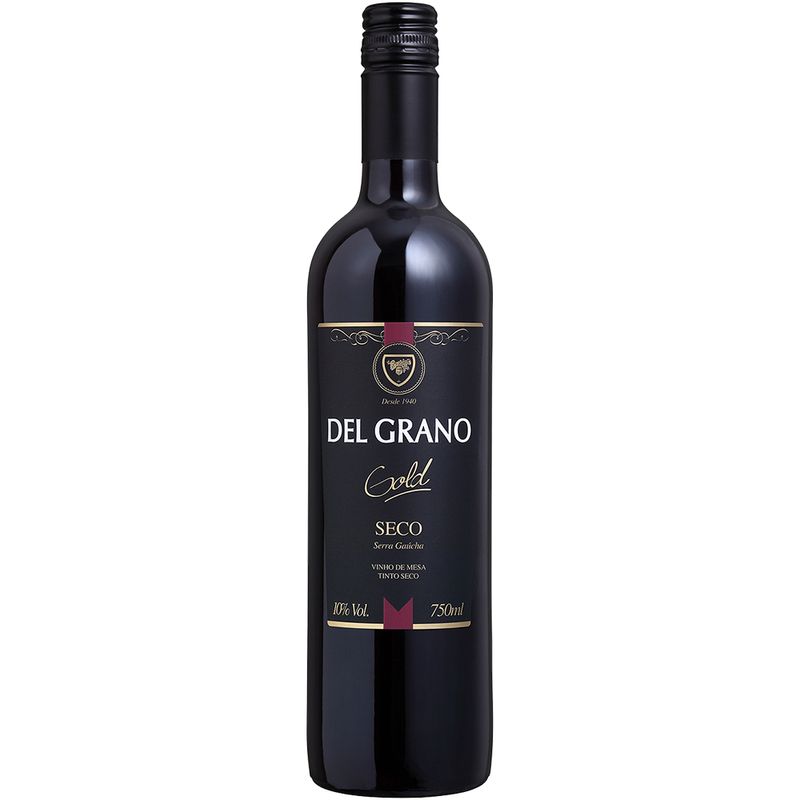 Vinho Brasileiro Del Grano Gold Tinto Seco 750ml (7897015211131)