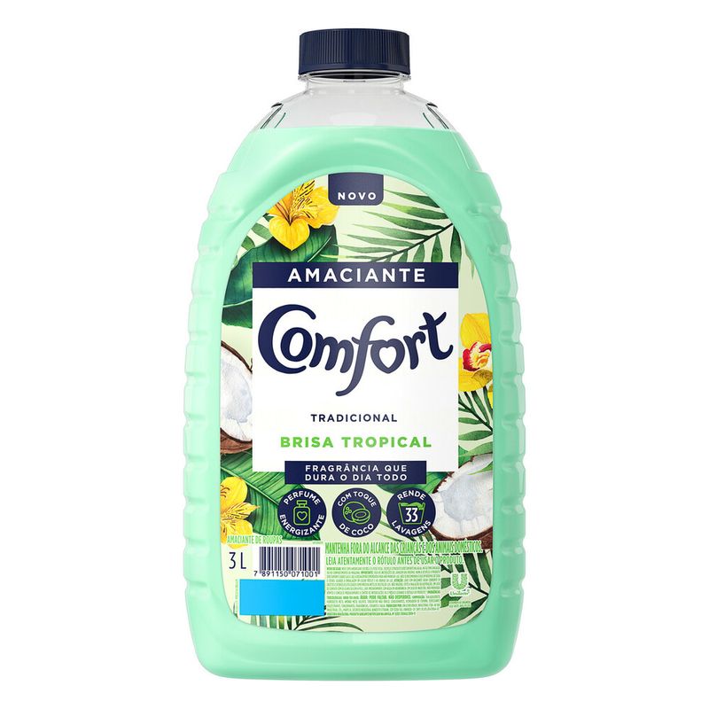 Amaciante Roupas Comfort Brisa Tropical 3L (7891150071001)