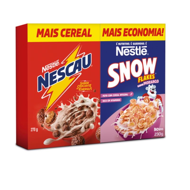 Cereal Matinal Nescau 270g-Snow 230g Morango (7891000349977)
