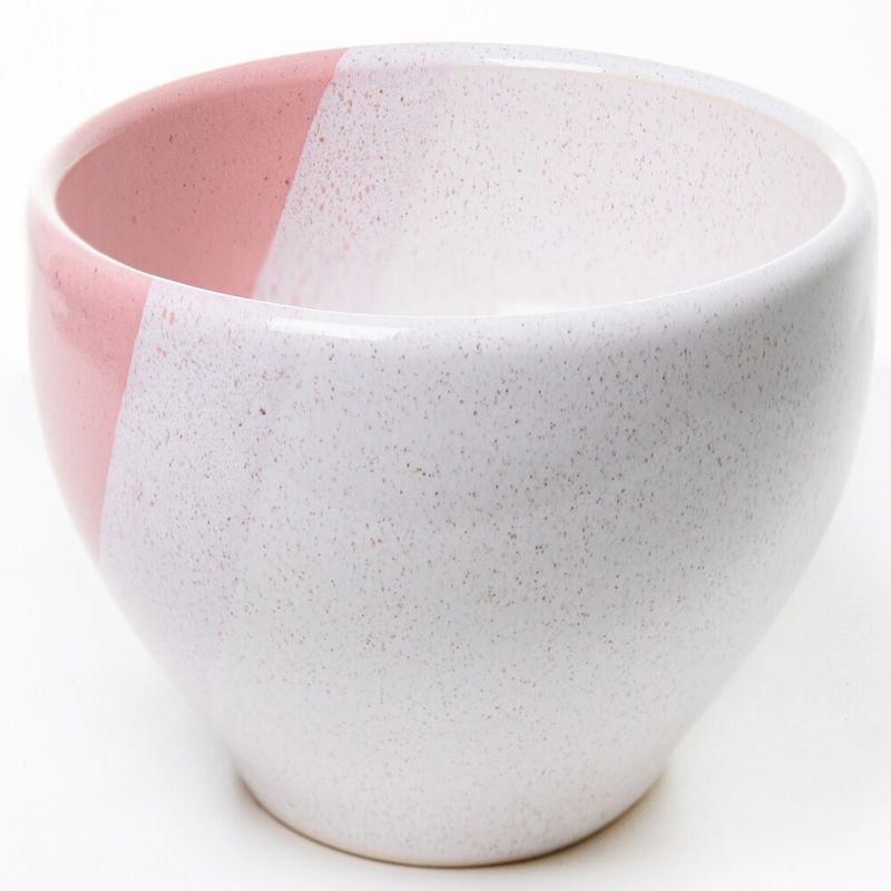 Tigela Bowl Cerâmica Beatriz 400ml Atual Pigment Rosa Branco (7898695307268)
