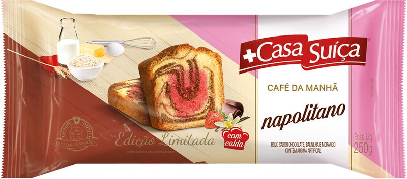 Bolo Casa Suiça 250g Cafe Da Manha Napolitano (7897173095550)