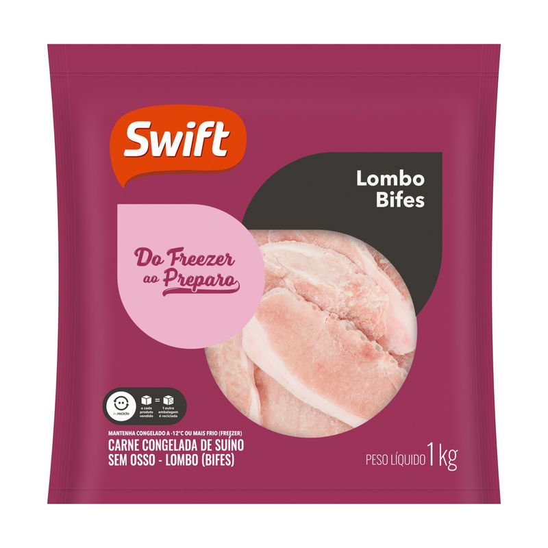 CS Lombo Congelado Swift Bifes 1Kg (7899567299513)