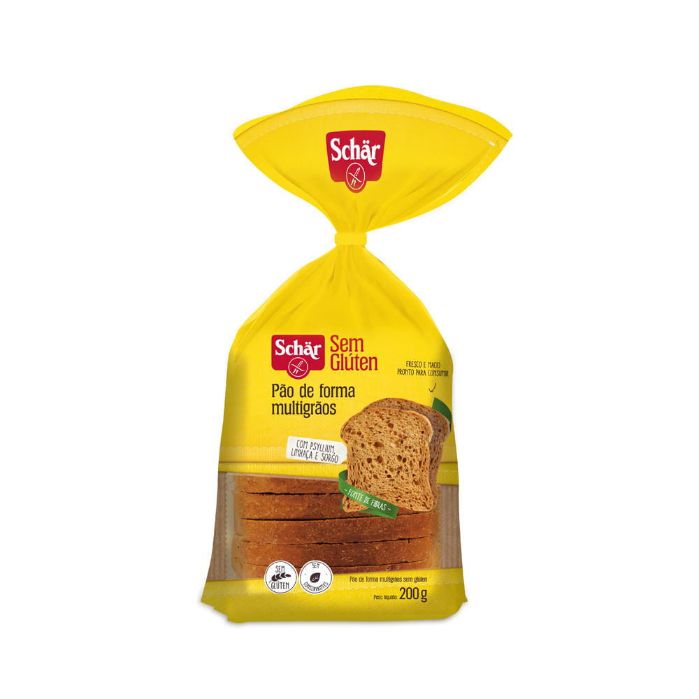 Pão de Forma Schär Multigrãos 200g Sem Glúten