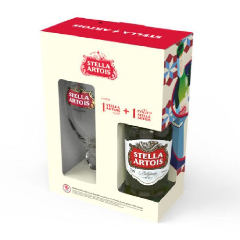 Kit Cerveja Stella Artois 275ml 1 Un + Calice Stella Artois 250ml 1 Un (7898700710625)