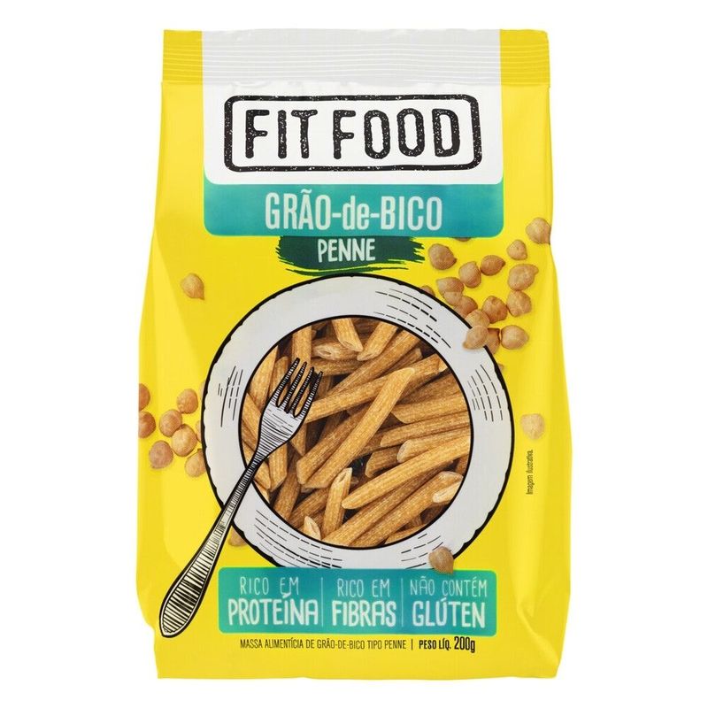 Macarrão de Grão-de-Bico Penne Fit Food Pacote 200g (7898649351781)