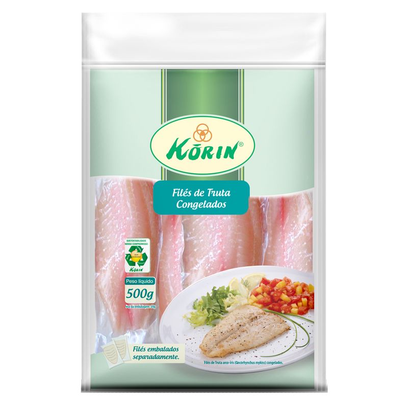 Filé de truta congelada Korin 500g (7893753600619)